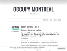 Tablet Screenshot of journaloccupymontreal.wordpress.com