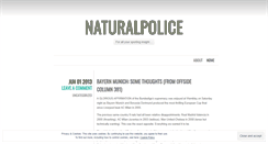 Desktop Screenshot of naturalpolice.wordpress.com