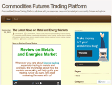 Tablet Screenshot of commoditiesfuturestrading.wordpress.com