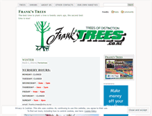 Tablet Screenshot of frankstrees.wordpress.com