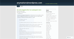 Desktop Screenshot of anymatters.wordpress.com