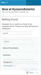Mobile Screenshot of kyocerasolarnews.wordpress.com
