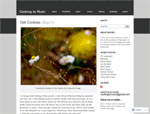 Tablet Screenshot of cookingtomusic.wordpress.com