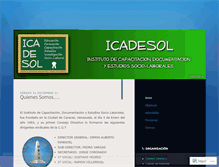 Tablet Screenshot of icadesol01.wordpress.com