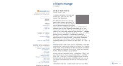 Desktop Screenshot of citizenmange.wordpress.com