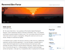Tablet Screenshot of benfarrar.wordpress.com