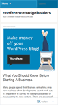 Mobile Screenshot of conferencebadgeholders.wordpress.com
