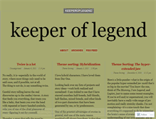 Tablet Screenshot of keeperoflegend.wordpress.com