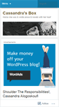 Mobile Screenshot of cassandrasbox.wordpress.com