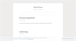 Desktop Screenshot of minorthree.wordpress.com