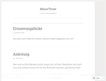 Tablet Screenshot of minorthree.wordpress.com