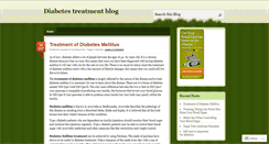 Desktop Screenshot of diabetes2cure.wordpress.com