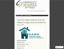 Tablet Screenshot of communitysharestx.wordpress.com