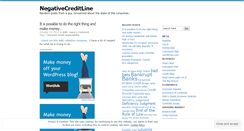 Desktop Screenshot of negativecreditline.wordpress.com