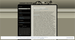 Desktop Screenshot of hungaryformore.wordpress.com