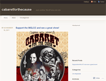 Tablet Screenshot of cabaretforthecause.wordpress.com