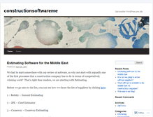Tablet Screenshot of constructionsoftwareme.wordpress.com