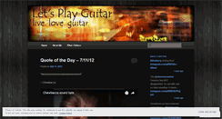 Desktop Screenshot of letsplayguitar.wordpress.com