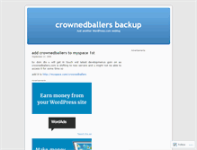 Tablet Screenshot of crownedballersbackup.wordpress.com