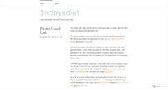 Desktop Screenshot of 3ndaysdiet.wordpress.com