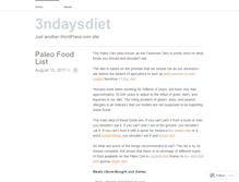 Tablet Screenshot of 3ndaysdiet.wordpress.com