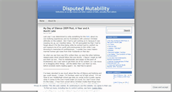 Desktop Screenshot of disputedmutability.wordpress.com