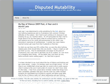 Tablet Screenshot of disputedmutability.wordpress.com