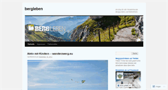 Desktop Screenshot of bergleben.wordpress.com