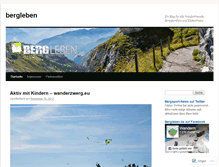 Tablet Screenshot of bergleben.wordpress.com