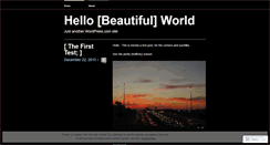 Desktop Screenshot of hellobeautifulworld.wordpress.com