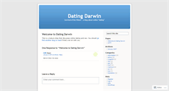 Desktop Screenshot of datingdarwin.wordpress.com