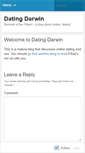 Mobile Screenshot of datingdarwin.wordpress.com