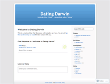 Tablet Screenshot of datingdarwin.wordpress.com