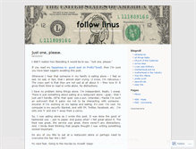 Tablet Screenshot of followlinus.wordpress.com