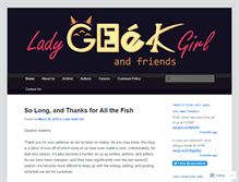 Tablet Screenshot of ladygeekgirl.wordpress.com