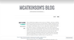 Desktop Screenshot of mcatkinson.wordpress.com