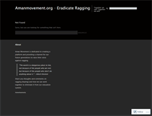 Tablet Screenshot of amanmovement.wordpress.com