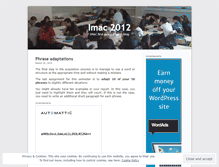 Tablet Screenshot of imac2012.wordpress.com