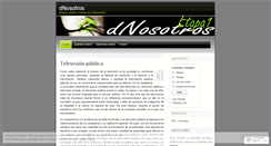 Desktop Screenshot of dnosotros.wordpress.com