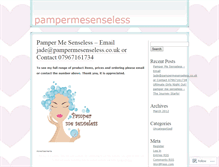 Tablet Screenshot of pampermesenseless.wordpress.com