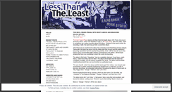 Desktop Screenshot of lessthantheleastblog.wordpress.com