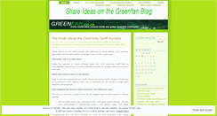 Desktop Screenshot of greenfanblog.wordpress.com