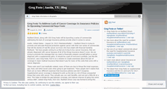 Desktop Screenshot of gregfeste.wordpress.com