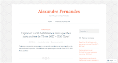 Desktop Screenshot of alexandrecfernandes.wordpress.com