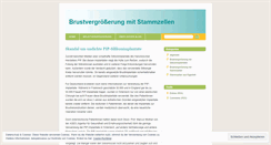 Desktop Screenshot of brustvergroesserungstammzellen.wordpress.com