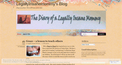 Desktop Screenshot of legallyinsanemommy.wordpress.com