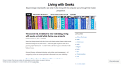 Desktop Screenshot of livingwithgeeks.wordpress.com