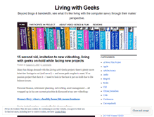 Tablet Screenshot of livingwithgeeks.wordpress.com