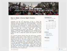 Tablet Screenshot of inthearena.wordpress.com