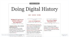 Desktop Screenshot of doingdigitalhistory.wordpress.com